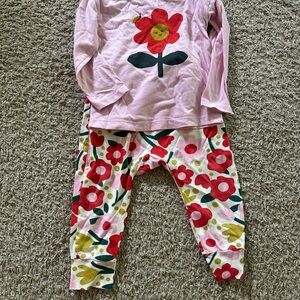 Hanna Andersson Pink Floral Kids Pajama Set